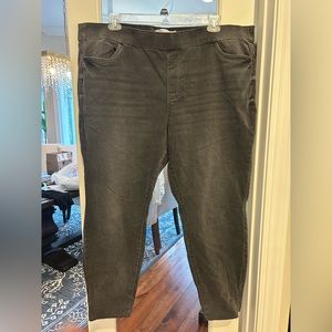 COPY - Light blackish/dark gray denim stretchy pants/jeans women’s 22W. Sonoma